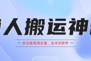 (5945期)懒人搬运神器,多功能视频去重,去水印软件手机版app