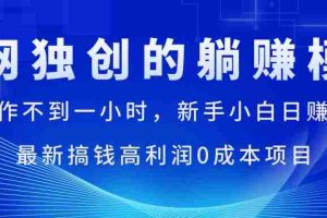 （11307期）每天操作不到一小时，新手小白日赚1500+，最新搞钱高利润0成本项目